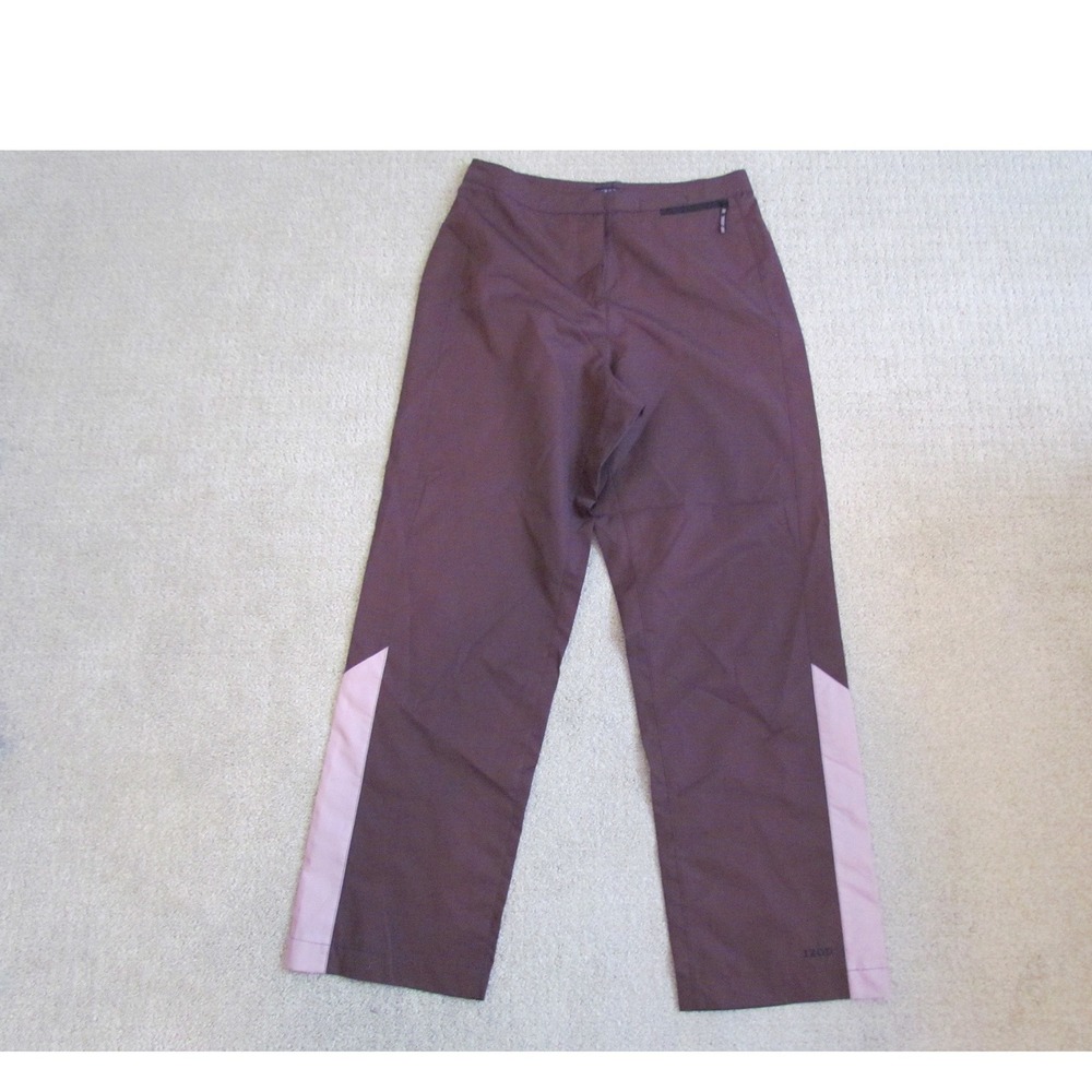 IZOD Performance Pants 8 Burgundy Pink Colorblock Ripstop Hiking Gorpcore